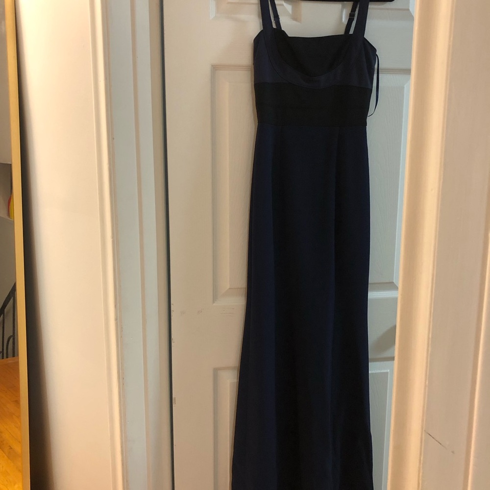 BCBGMaxAzria Midnight Blue/Black Maxi Mermaid Dress